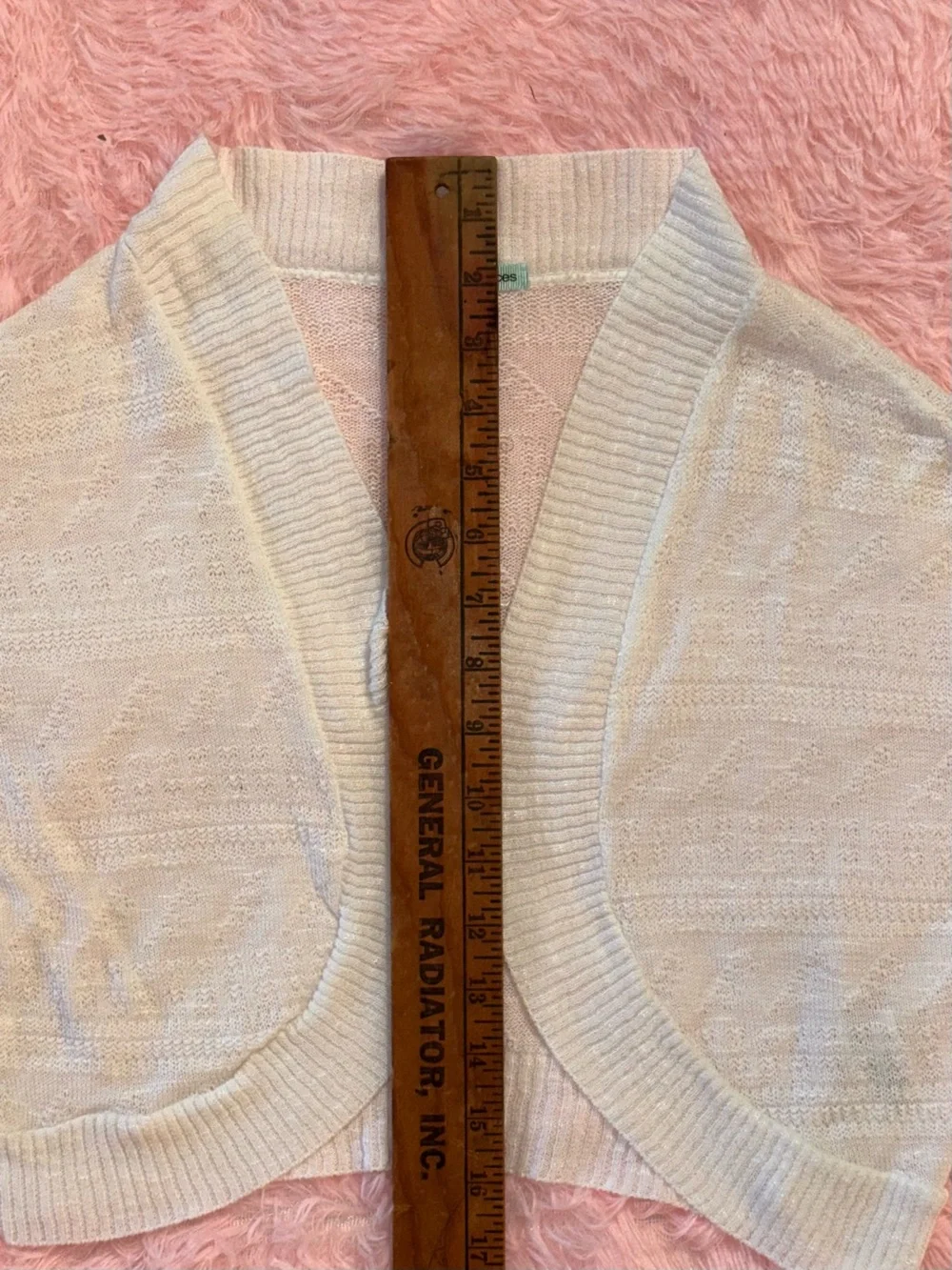 Maurices Ivory Open Front Cropped Shrug Cardigan Short Sleeve Knit Layeri